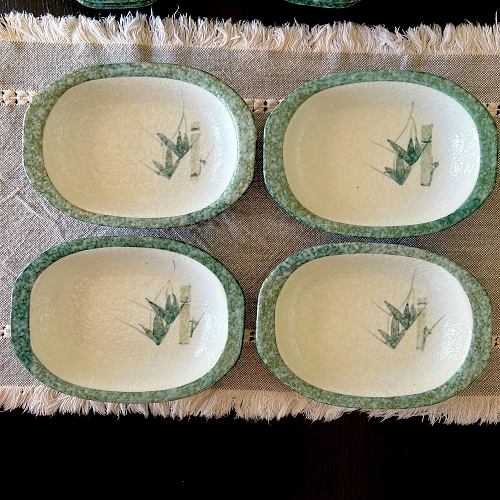 4pcs Japanese Oval Serving Bowl